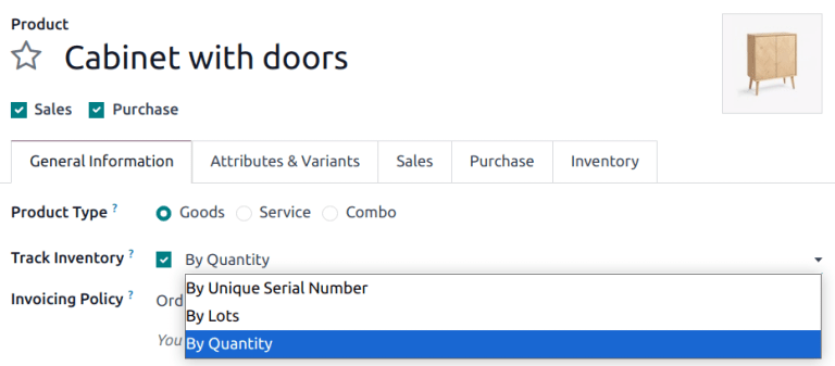 Configure a product for reordering in Axis.