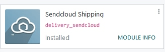 Sendcloud Shipping module in the Axis Apps module.