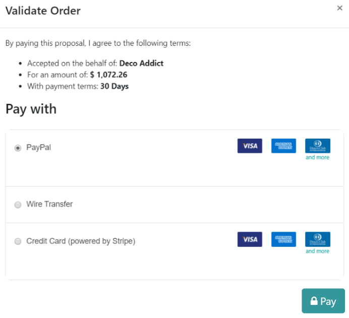 How to register a payment on a validate order pop-up window in Axis Sales.